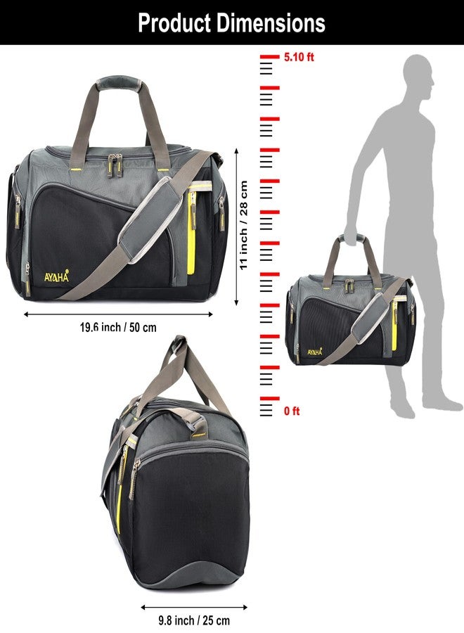 Ayaha Travel Bag, Weekender Duffle Bag, Luggage Bag for Travelling, Cabin Bag with Adjustable Long Strap, Multi Pockets & Light Weight to Carry (50x25x28cm) 35 litres - Image 5